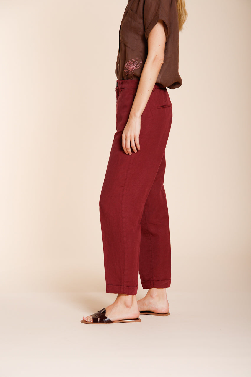 Linda Summer pantalone chino donna in canvas relaxed fit