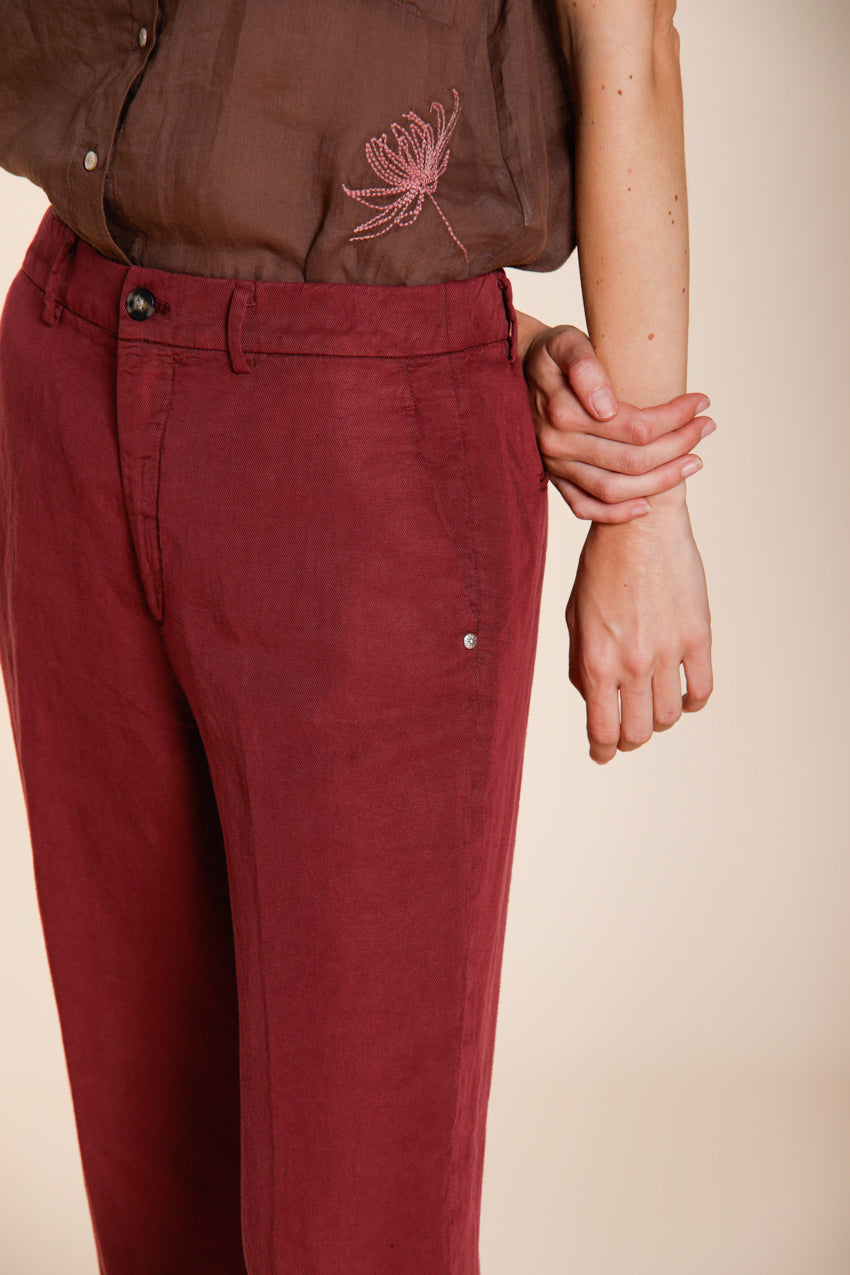 Linda Summer pantalone chino donna in canvas relaxed fit