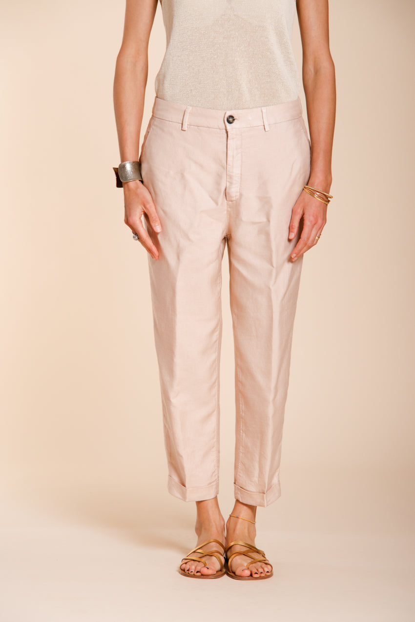 Linda Summer pantalone chino donna in canvas relaxed fit