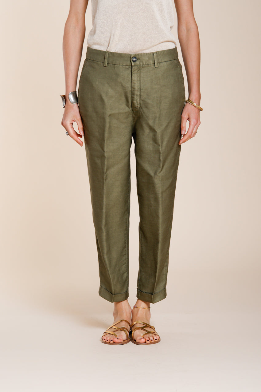 Linda Summer pantalone chino donna in canvas relaxed fit