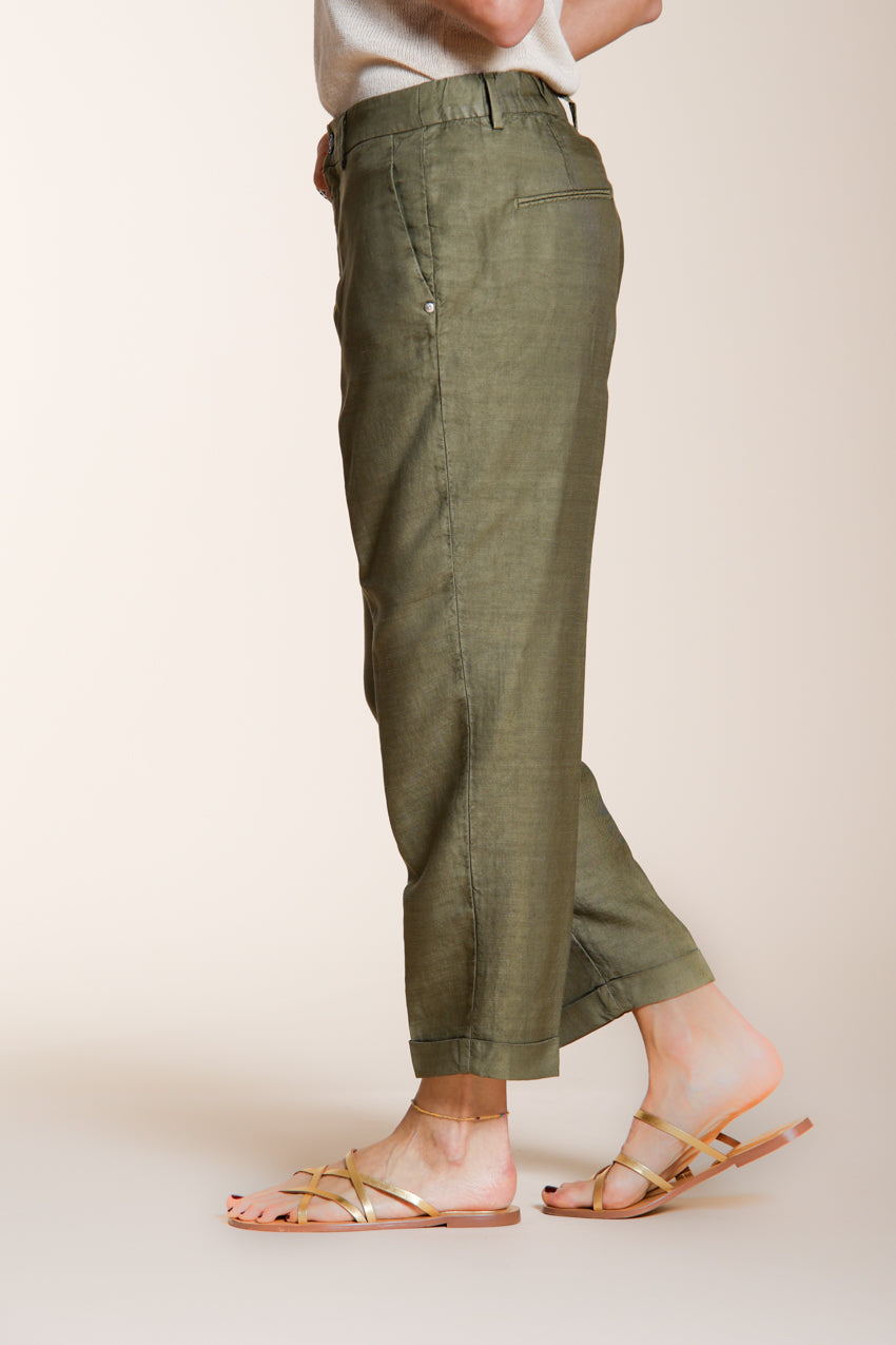 Linda Summer pantalone chino donna in canvas relaxed fit