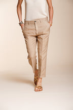 Linda Summer pantalon chino femme en canvas relaxed fit