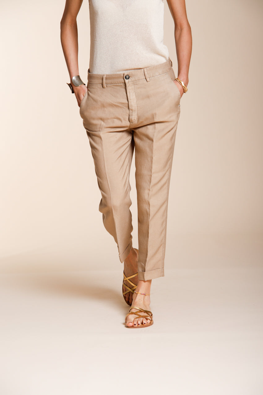 Linda Summer pantalon chino femme en canvas relaxed fit