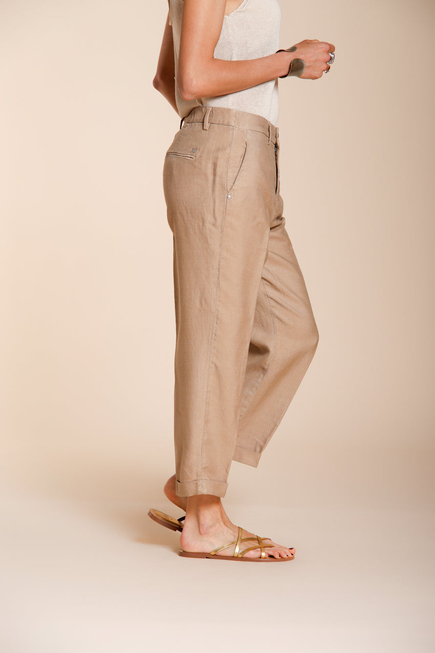 Linda Summer pantalon chino femme en canvas relaxed fit