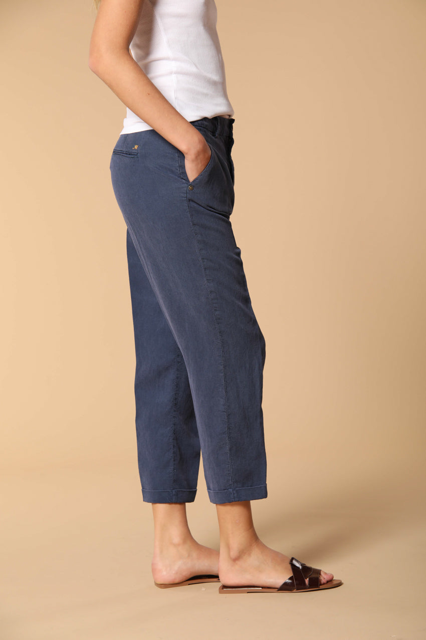 Linda Summer Damen Chino Jogger Hose in Leinen Relaxed Fit