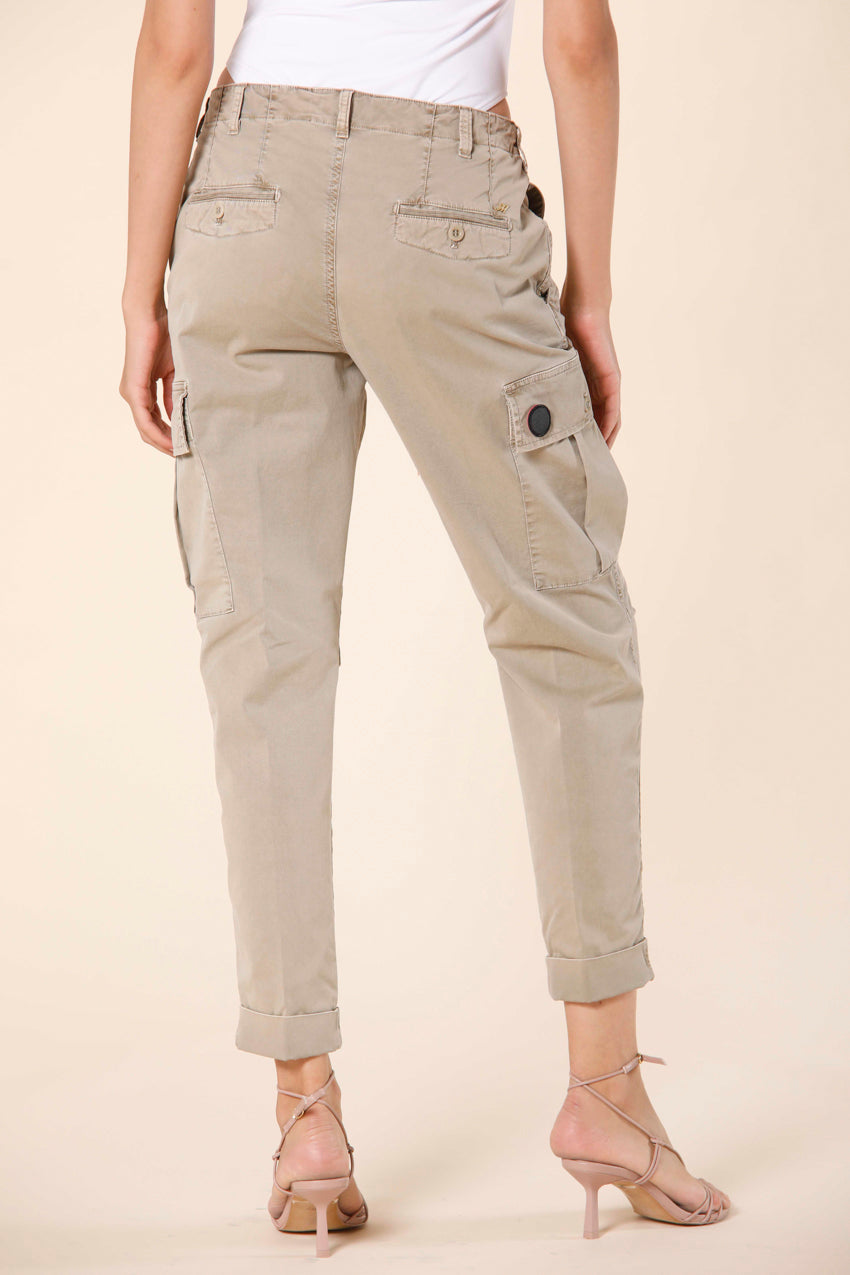 image 3 de pantalon cargo femme en twill de coton modèle judy archivio W en corde relaxed de Mason's