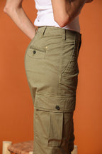 Judy Archivio pantalone cargo donna in twill di cotone stretch relaxed fit