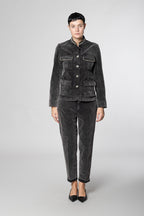 New York Cozy Damen-Chinohose aus 1000-Rippen-Samt carrot fit