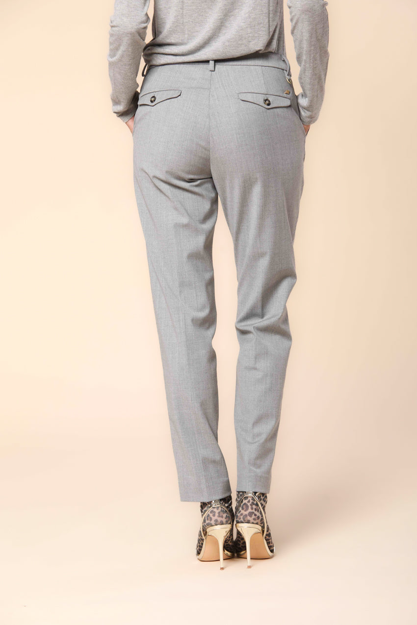 New York pantalone chino donna in lana regular fit