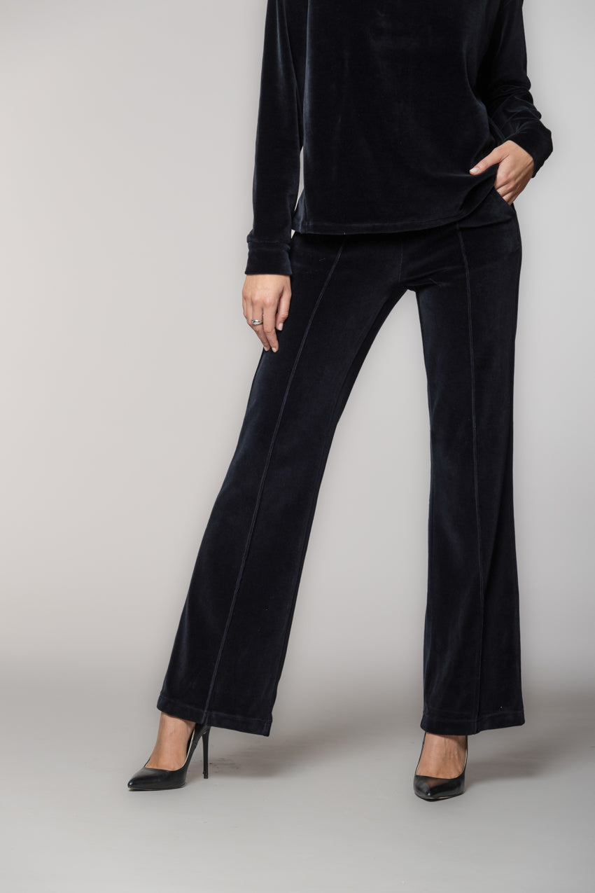 Easy Straight women's chino trousers in chenille jersey straight fit