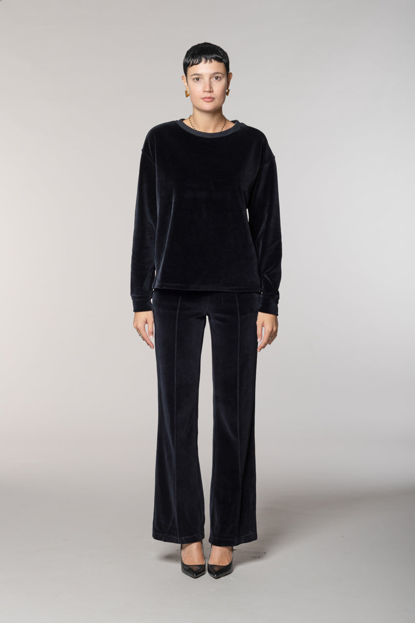 Easy Straight women's chino trousers in chenille jersey straight fit