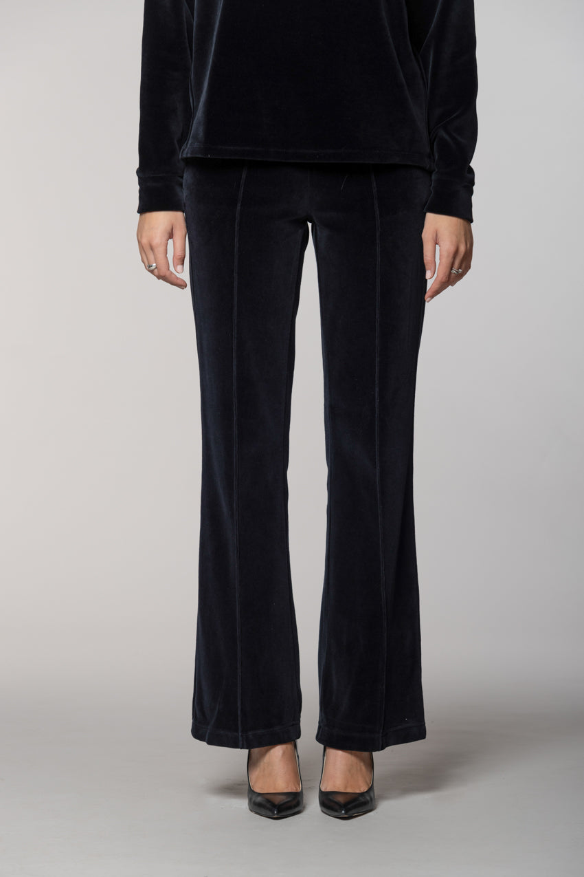 Easy Straight pantalón chino mujer en jersey de felpa straight fit