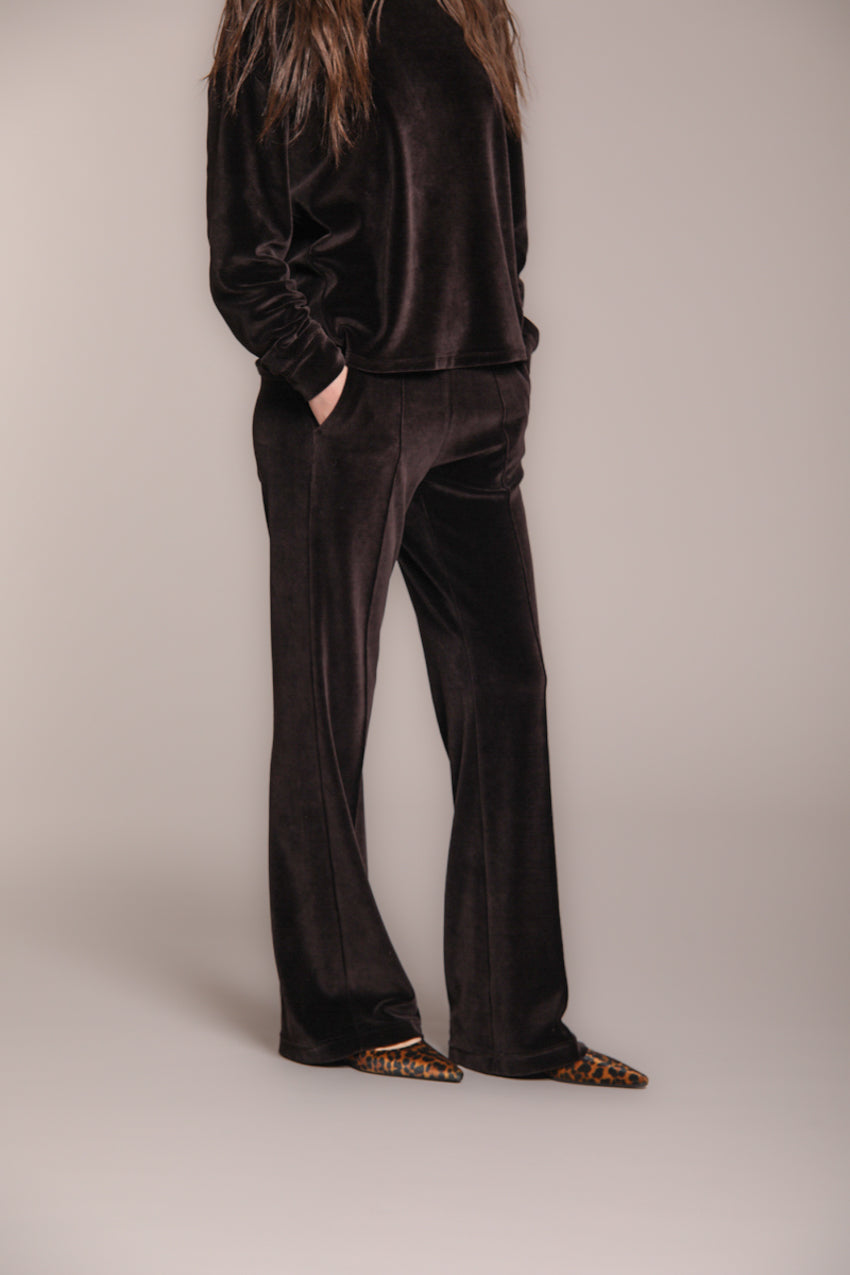 Foto 4 Easy Straight pantalone chino donna in jersey ciniglia straight fit