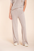 Easy Straight pantalón chino jogger mujer de punto rizo straight fit