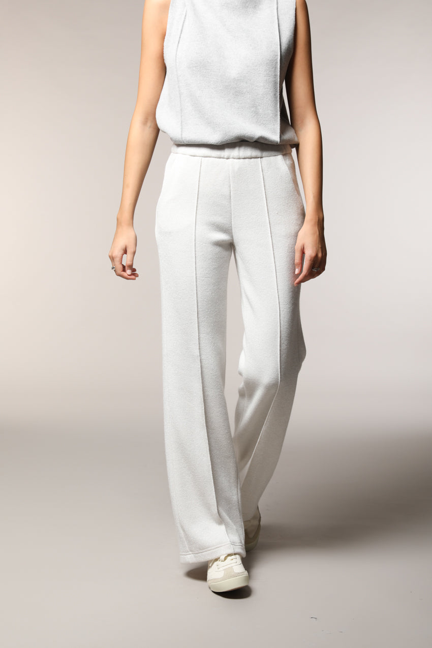 Easy Straight pantalone chino donna in jersey con lurex straight fit
