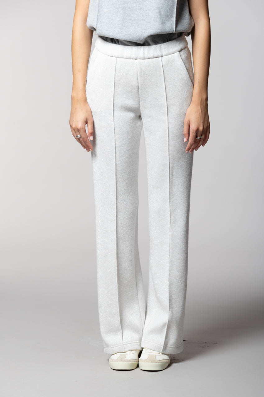 Easy Straight pantalón chino mujer en jersey con lurex straight fit
