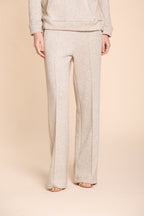 Foto 1 Easy Straight pantalone chino donna in jersey con lurex straight fit