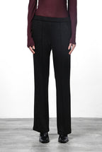 Easy Straight women’s chino pants in knit-effect lurex jersey with straight fit