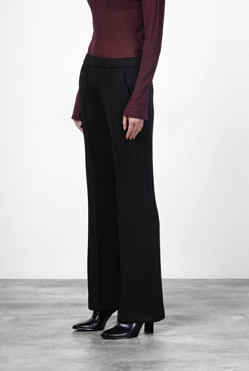Easy Straight women’s chino pants in knit-effect lurex jersey with straight fit
