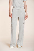 Easy Straight Hose Cargo Jogger Damen aus Trikot Lurex straight fit
