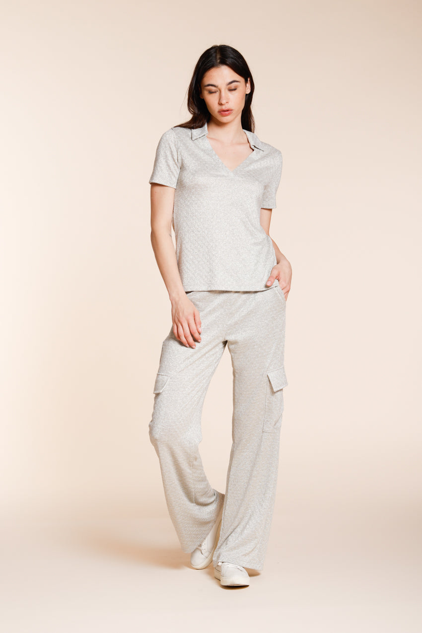 Easy Straight pantalón cargo jogger mujer en tricot lurex straight fit