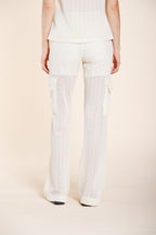 Easy Straight pantalón cargo jogger mujer en punto crochet straight fit