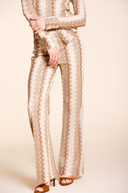 Easy Straight women's chino jogger pants in lurex herringbone knit straight fit