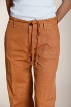 New York Straight pantalón chino mujer en twill de algodón y lino straight fit