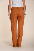 New York Straight pantalón chino mujer en twill de algodón y lino straight fit