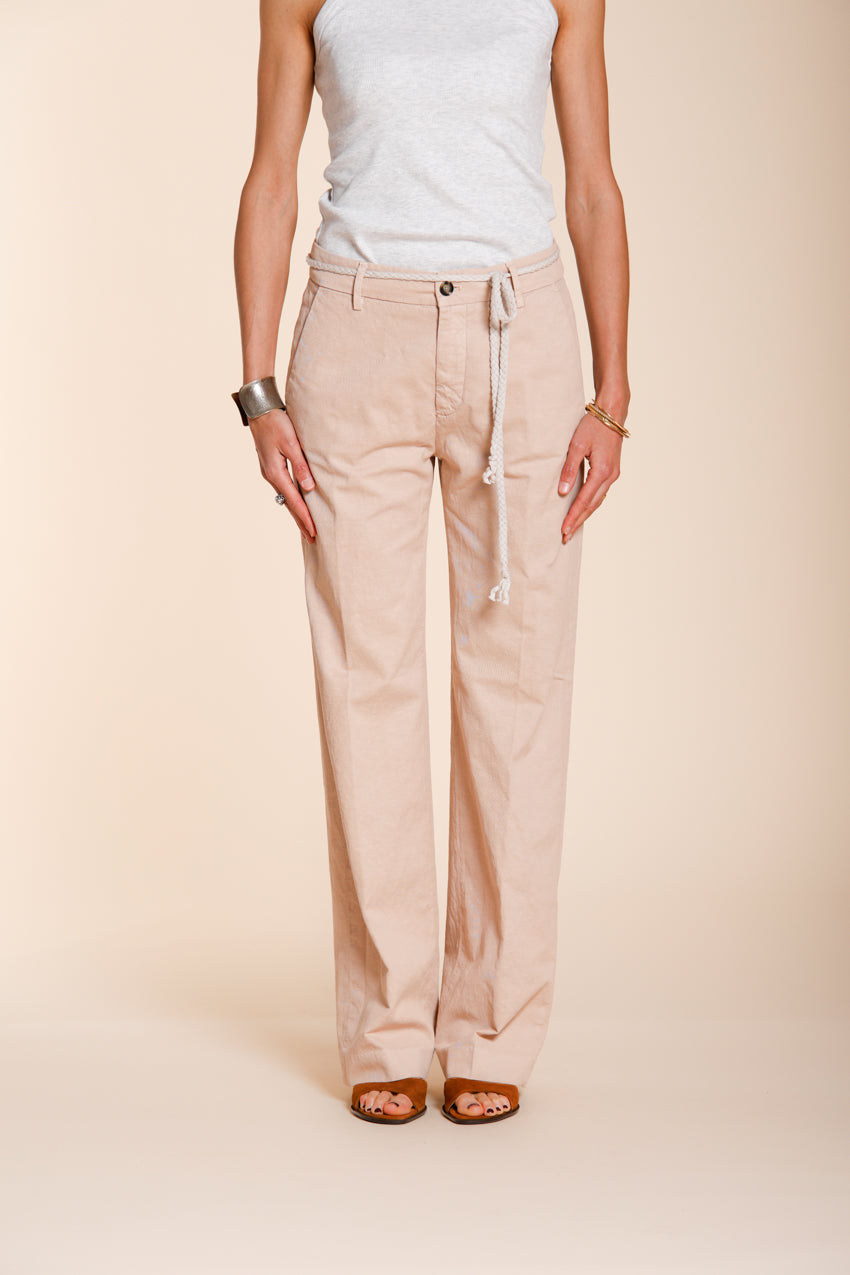 New York Straight women's chino pants cotton and linen twill straight fit