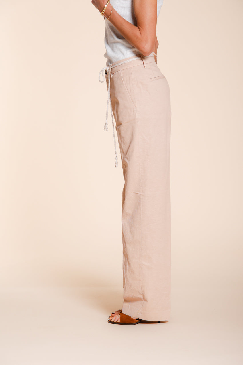 New York Straight women's chino pants cotton and linen twill straight fit