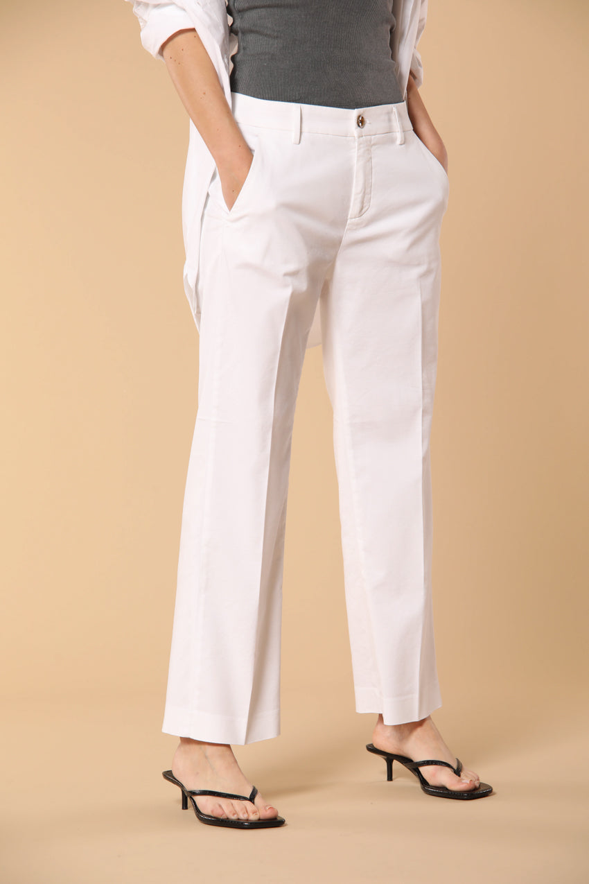 New York Cropped women's chino pants in gabardine straight fit