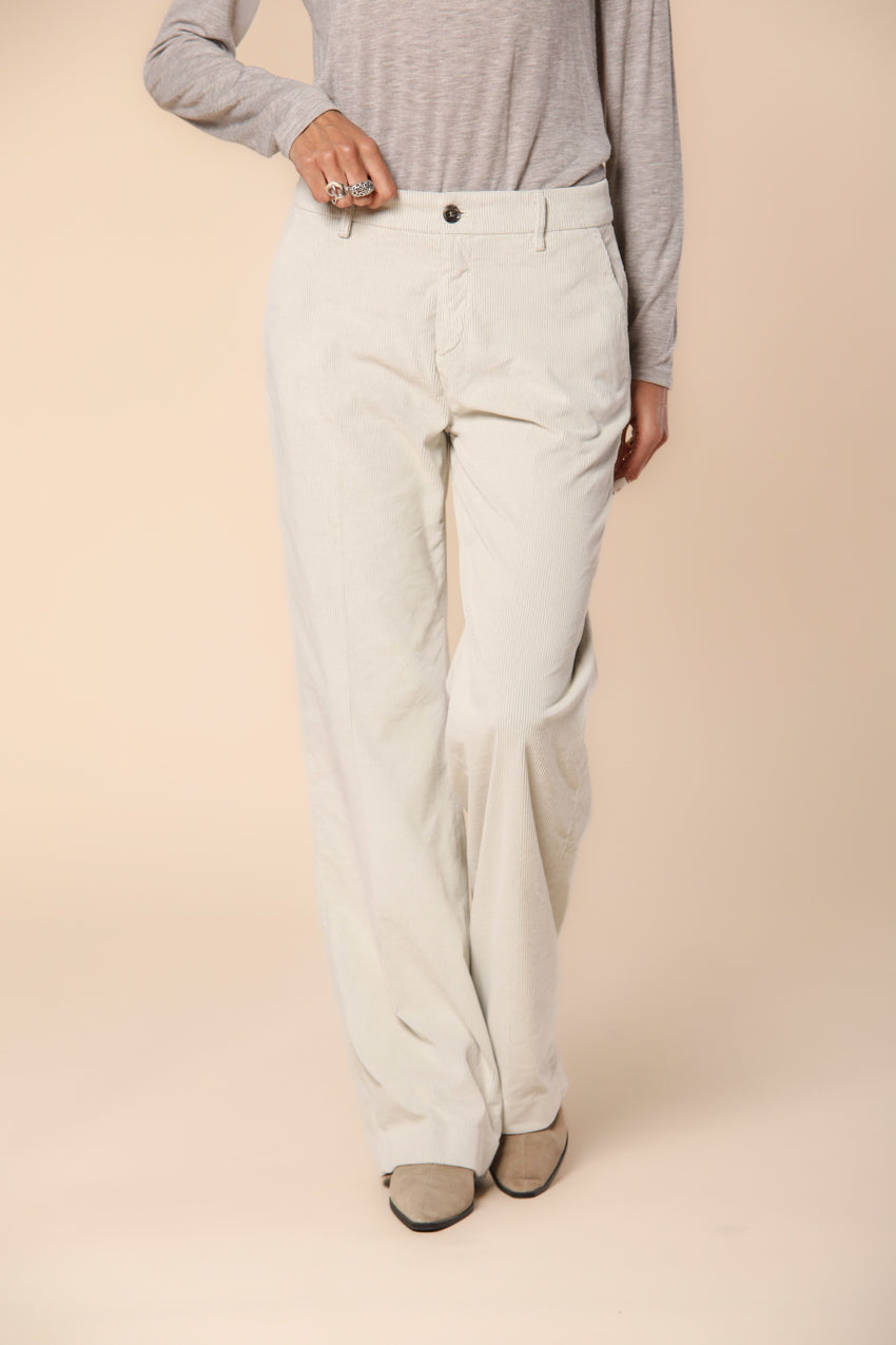 New York Straight Damen Chino-Hose aus Kord-Samt Straight Fit