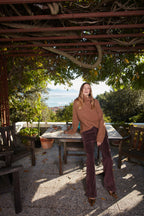 New York Straight pantalón chino mujer en pana straight fit