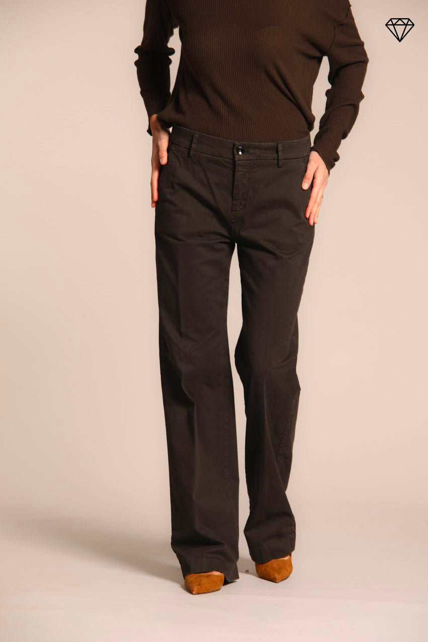 Immagine 1 pantalone chino donna in gabardina modello New York Straight straight fit 