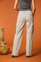 Victoria pantalone cargo donna in modal straight fit