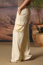 Victoria pantalone cargo donna in modal straight fit