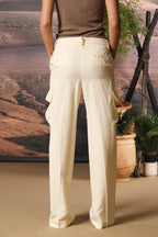Victoria pantalone cargo donna in modal straight fit