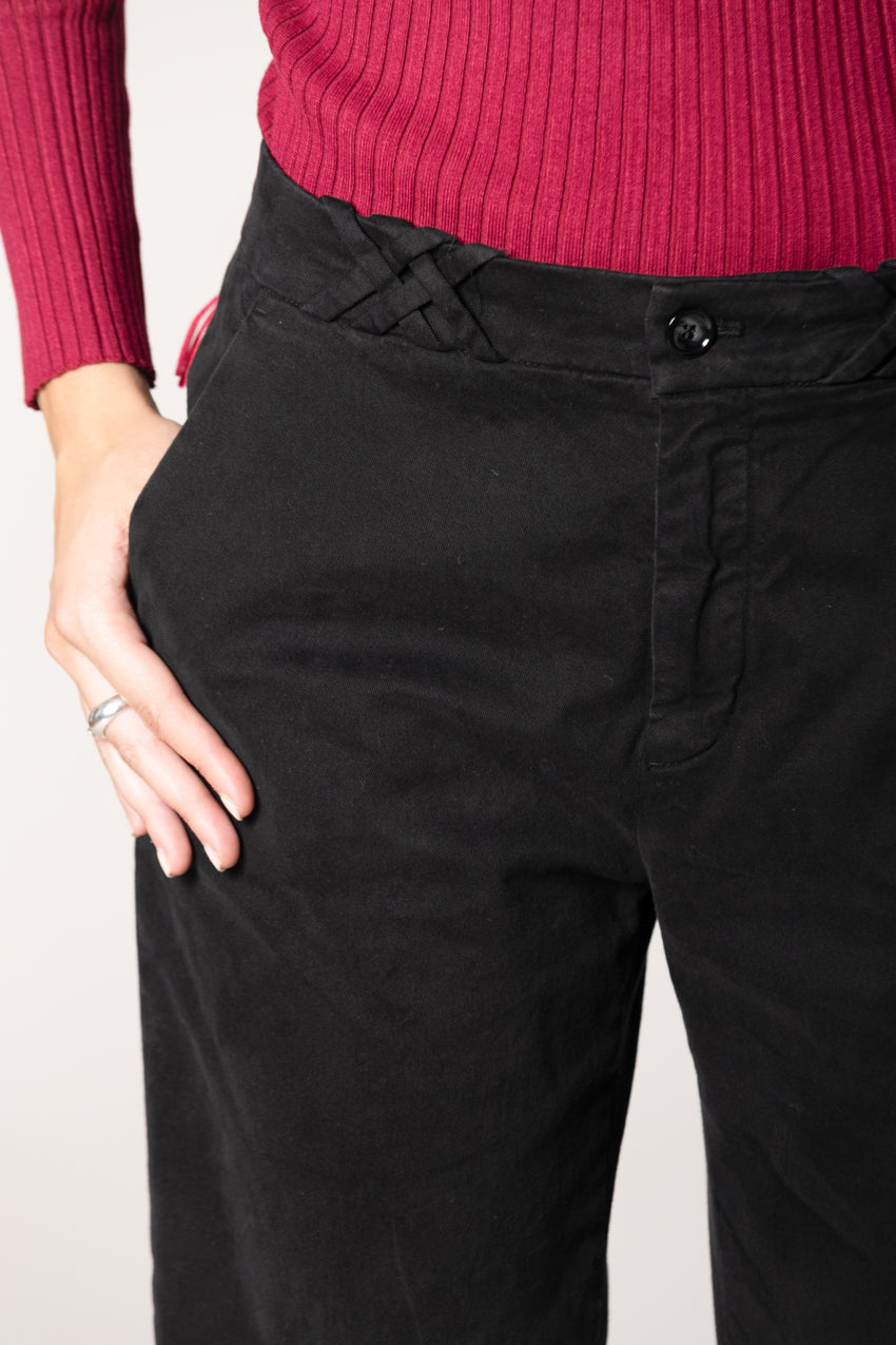 New York Straight pantalon chino femme en gabardine straight fit