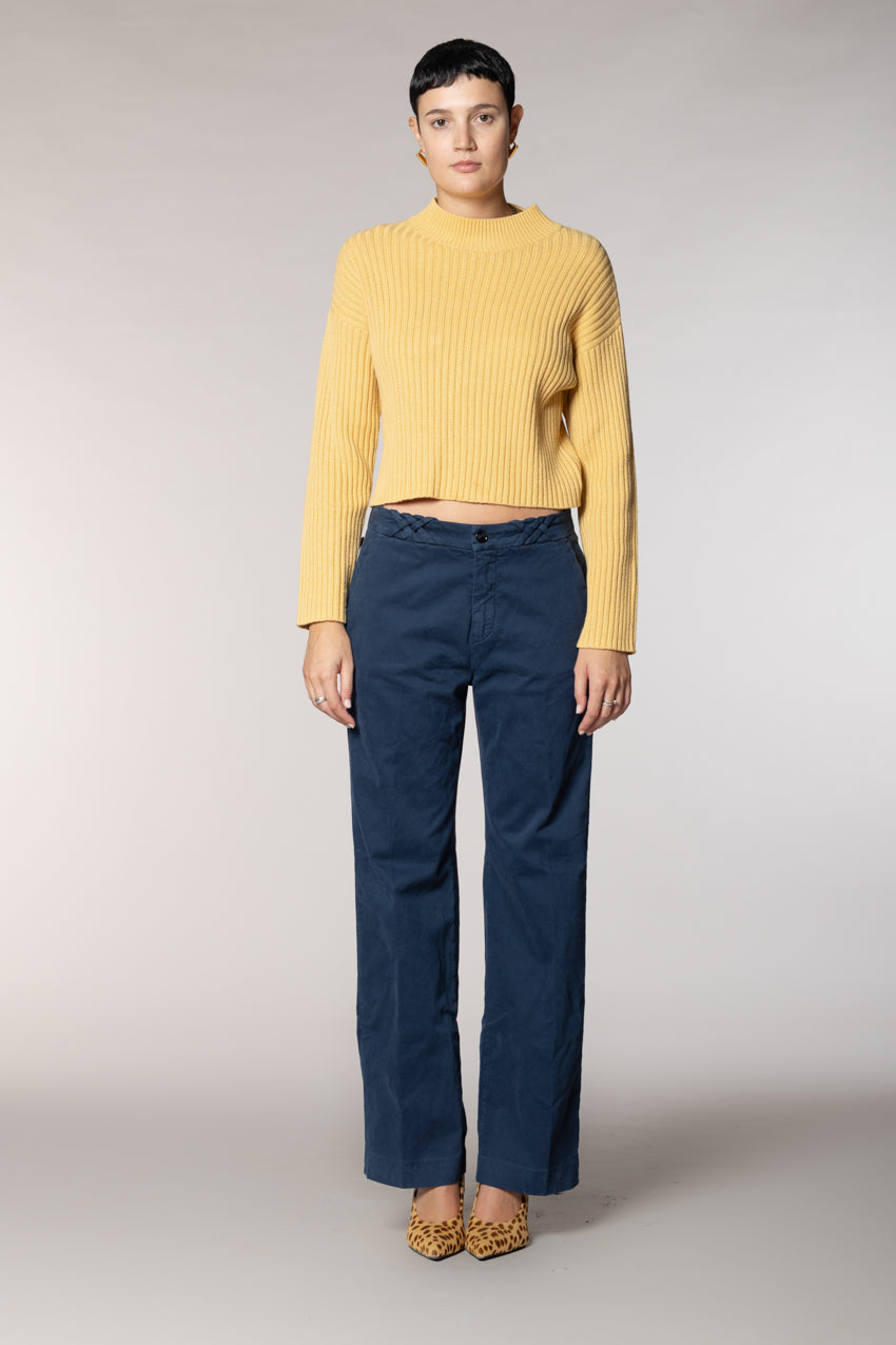 New York Straight pantalon chino femme en gabardine straight fit
