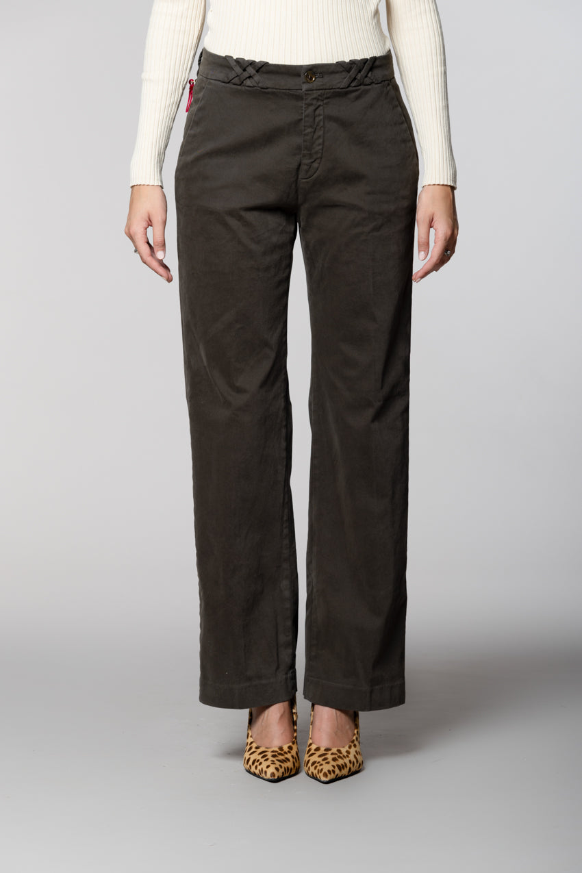 New York Straight pantalon chino femme en gabardine straight fit