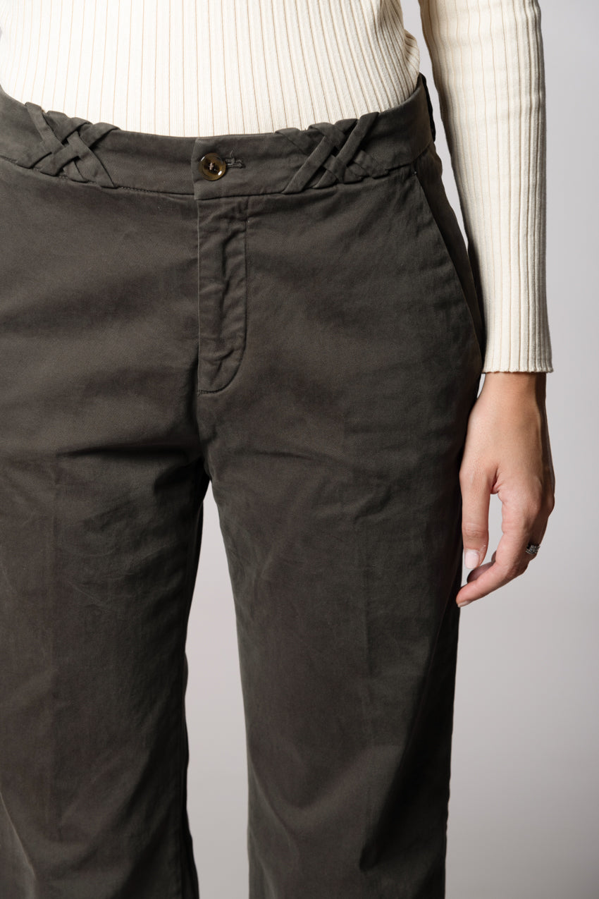 New York Straight pantalone chino donna in gabardina straight fit