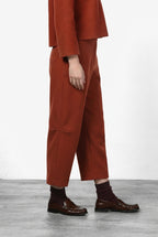 Damen-Chinohose aus Wolltuch im Balloon Fit