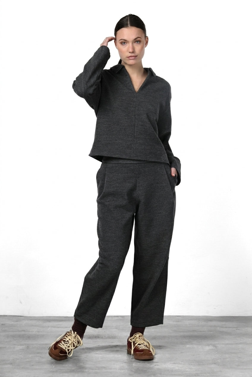 Damen-Chinohose aus Jerseygewebe im Balloon Fit