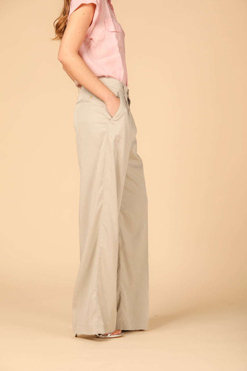 Ny Wide Pinces pantalón chino mujer en tencel straight