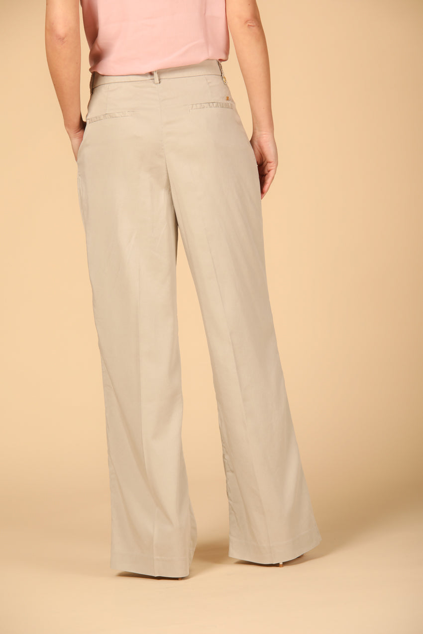 Ny Wide Pinces pantalón chino mujer en tencel straight