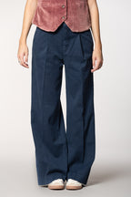 Ny Wide Pinces pantalone chino donna in cotone cashmere wide leg