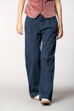 Ny Wide Pinces pantalone chino donna in cotone cashmere wide leg