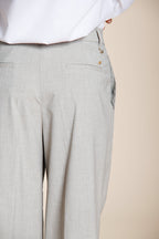 New York Wide Sartoriale pantalón chino mujer en lana travel wide leg