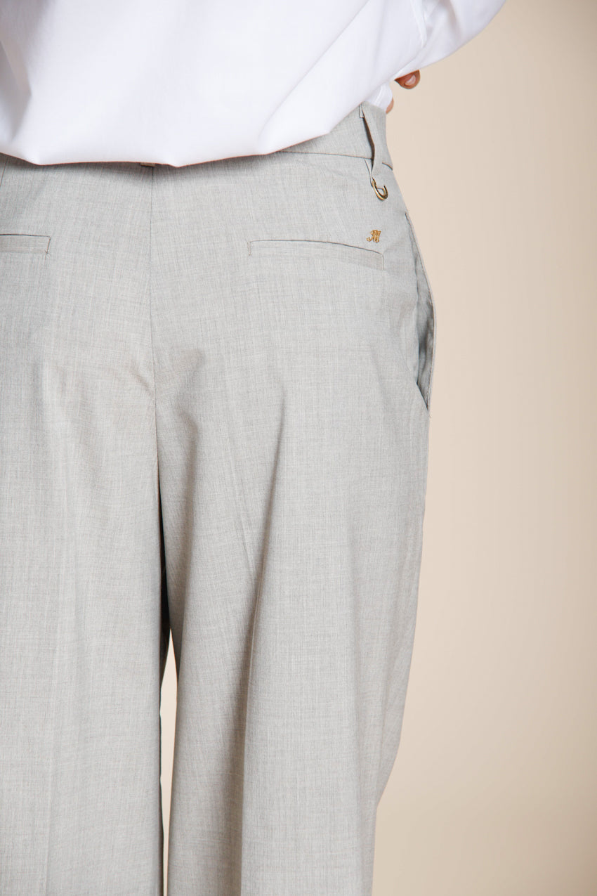 New York Wide Sartoriale pantalón chino mujer en lana travel wide leg